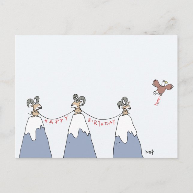 Joyeux anniversaire du Canada! Carte postale (Devant)