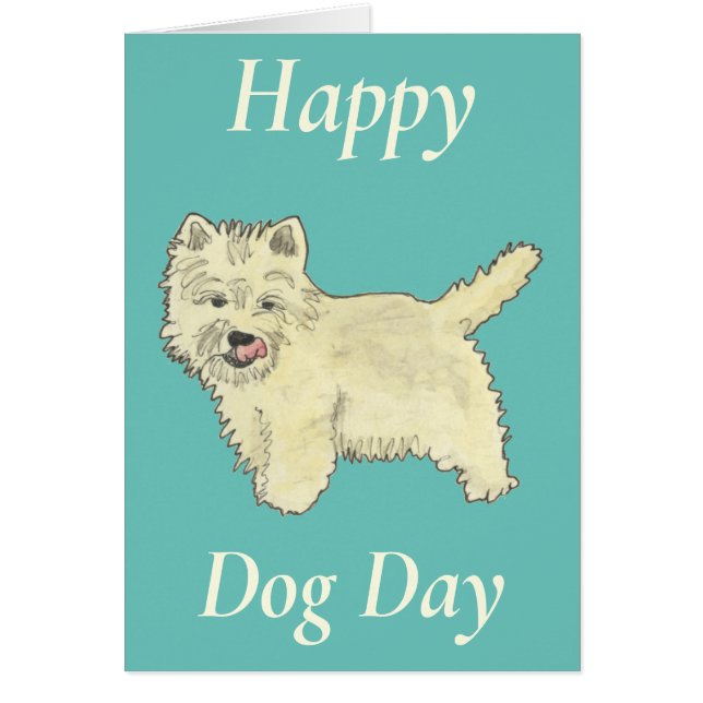 Joyeux anniversaire du chien du Terrier de l'Ouest (Devant)