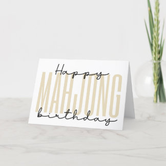 Joyeux anniversaire du mahjong Carte de remercieme