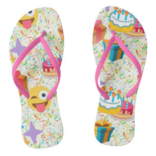 joyeux anniversaire émoji sandales tongs chaussure