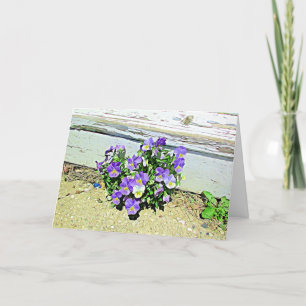 Joyeux Anniversaire Fleurs violettes Carte Escalie