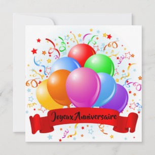 Joyeux Anniversaire French Birthday Card