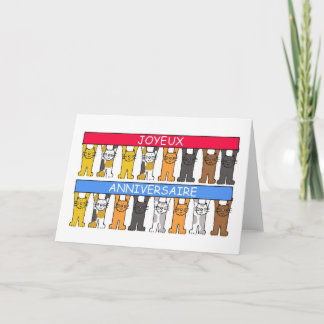 Joyeux Anniversaire, French Happy Birthday. Card