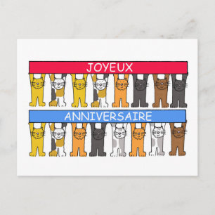 Joyeux Anniversaire French Happy Birthday Postcard