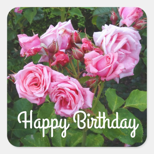 Joyeux Anniversaire Gene Boerner Rose #3 Stickers (Devant)