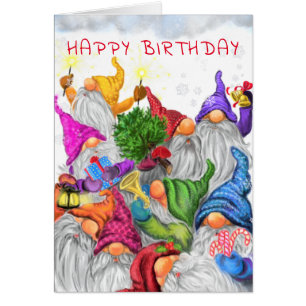 Joyeux anniversaire - Gnomes mignons Fête d'annive