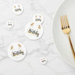 Joyeux Anniversaire Gold Table Confetti