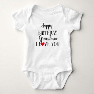 Joyeux Anniversaire grand-mère Je t'aime Baby Body