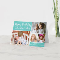 Joyeux Anniversaire Grand-mère photo Collage Carte
