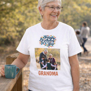 Joyeux anniversaire grand-mère photo T-shirt