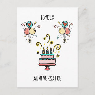 Joyeux Anniversaire Postcards Zazzle Ca