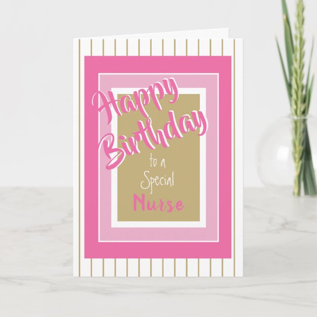 Joyeux anniversaire infirmière carte de voeux (Devant)
