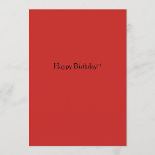 Joyeux anniversaire Intent Invitation Rouge pour t