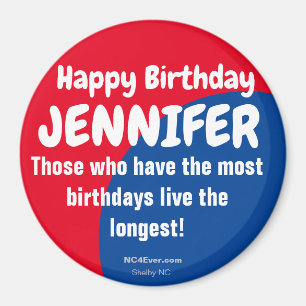 Joyeux Anniversaire JENNIFER Refrigerator Magnet