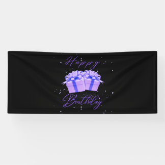 Joyeux Anniversaire Jolie Bannière Vinyle Violet 2