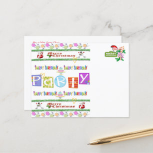 Joyeux Anniversaire Joyeux Noël Cartes postales