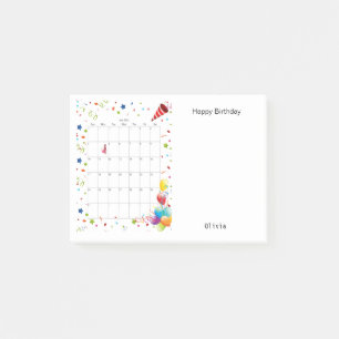 Joyeux anniversaire juillet 2022 Post-it Notes