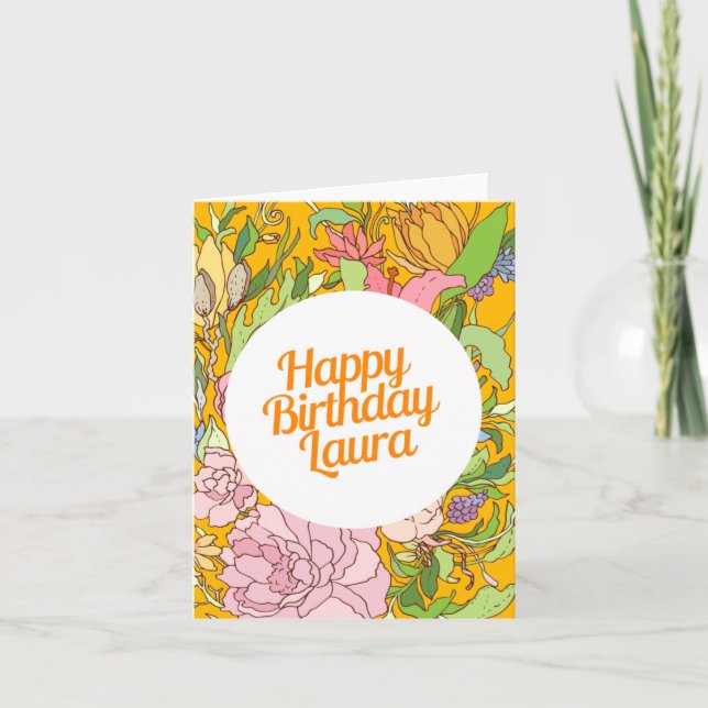 Joyeux anniversaire Laura | Carte d'anniversaire f (Devant)