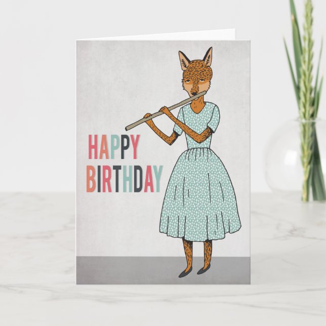 Joyeux anniversaire - le Fox joue la carte (Devant)