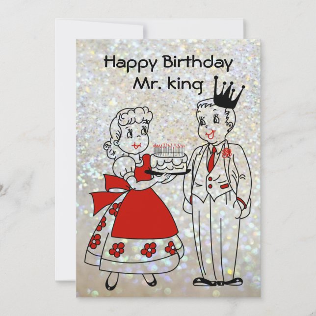Joyeux anniversaire M. King Funny Carte d'annivers (Devant)