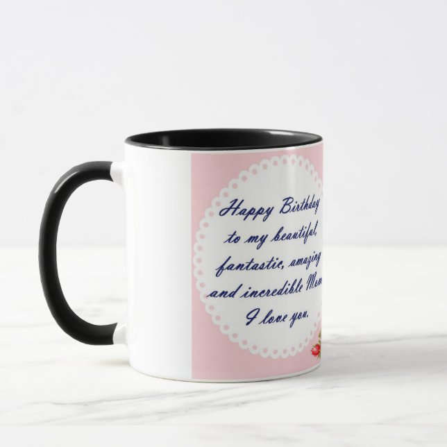 Joyeux Anniversaire Maman Mug : Envoyer l'amour av (Gauche)