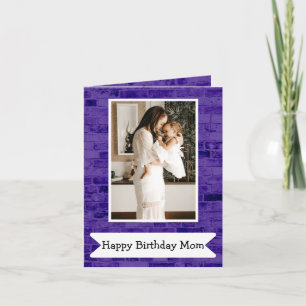 Joyeux Anniversaire Maman Photo Purple Et Carte Bl
