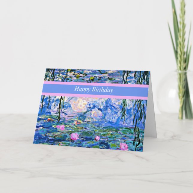 Joyeux Anniversaire, modèle Nymphéas (Devant)