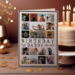Joyeux anniversaire moderne papa noir & blanc 17 p