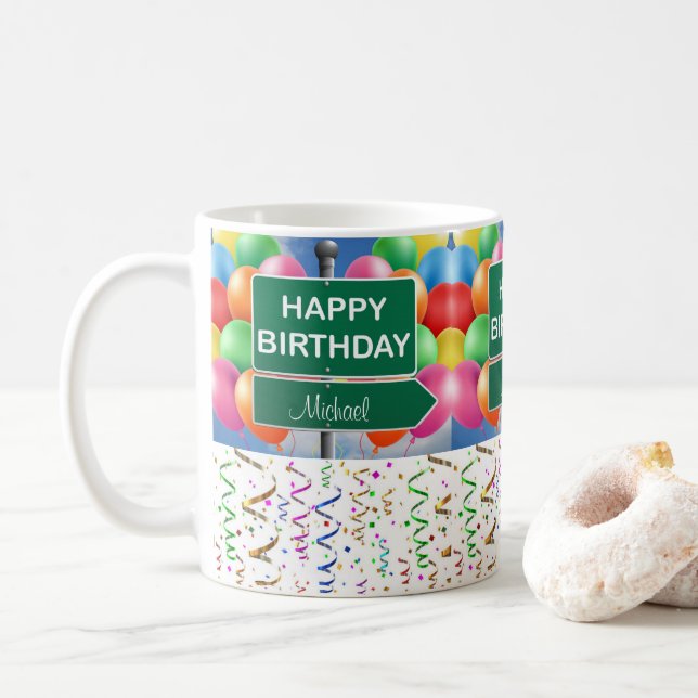 Joyeux Anniversaire Mug (Avec donut)