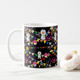 Joyeux Anniversaire Mug Penguin