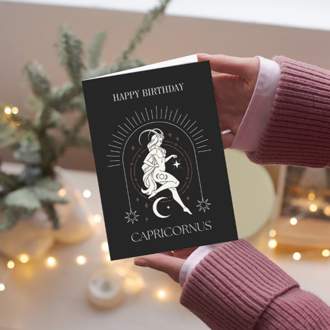 Joyeux Anniversaire Mystic Capricornus Carte Zodia (HappyBirthday Mystic Capricornus Zodiac Card)