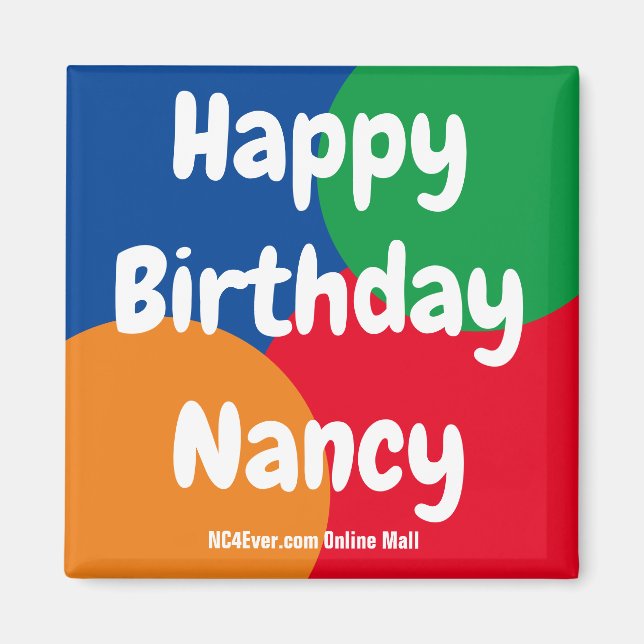 Joyeux Anniversaire Nancy aimant (Devant)