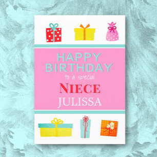 Joyeux Anniversaire Niece Carte personnalisée
