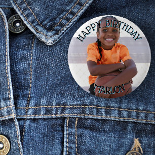Joyeux Anniversaire, Nom et Badge Photo/