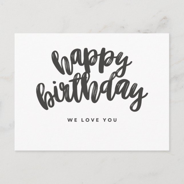 Joyeux anniversaire, nous vous aimons Carte (Devant)