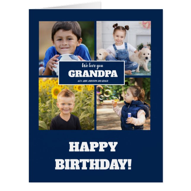 Joyeux Anniversaire Nous vous aimons Grand-Père Bl (Devant)
