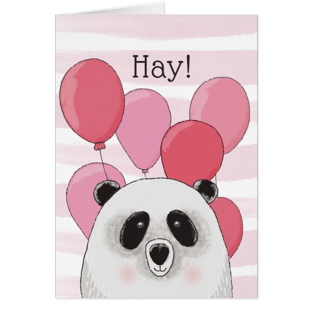 Joyeux anniversaire. Panda mignonne. Carte d'anima (Devant)