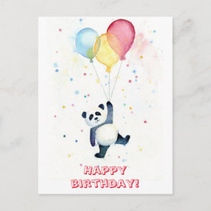 Joyeux anniversaire panda postcard