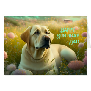 Joyeux anniversaire papa animal chien mignonne lab