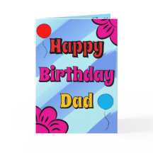 Joyeux anniversaire papa carte de voeux design ble