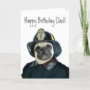 Joyeux anniversaire Papa Fireman carlin carte de v