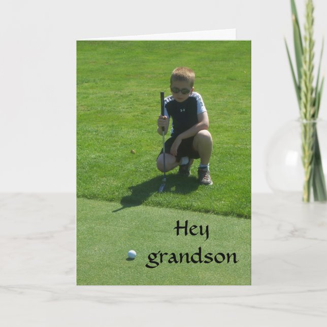 JOYEUX ANNIVERSAIRE PAR FAIT *GRANDSON* CARTE (Devant)