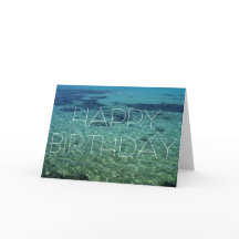 Joyeux anniversaire - paradis tropical - carte