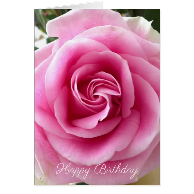Joyeux anniversaire Personnalisable Rose rose (Devant)