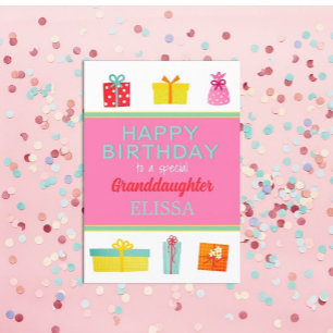 Joyeux Anniversaire Personnalisé Grand fille carte