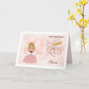 Joyeux anniversaire, petite princesse. Carte de no