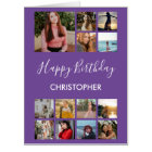 Joyeux Anniversaire Photo Collage 13 Photos Violet