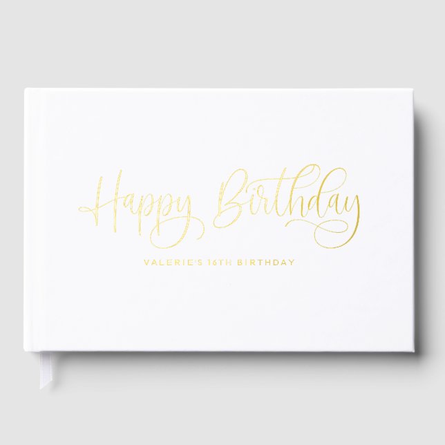 Joyeux Anniversaire Photo Livre d'invité (Recto)