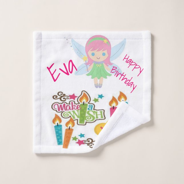 Joyeux Anniversaire Pony Giraffe Jeux de serviette (Gant de toilette)