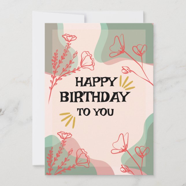 Joyeux anniversaire pour vous - Carte de voeux per (Devant)